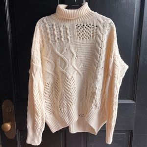 Athleta wool/cashmere sweater cream XS